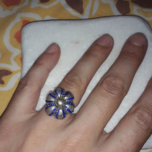 Silver ring vintage used with hallmark