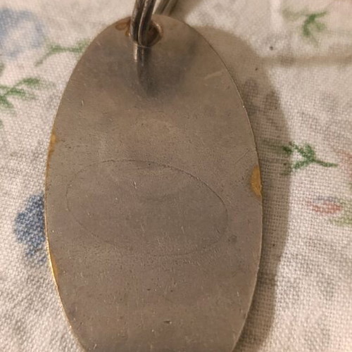 Taurus keychain used, silver stainless steel