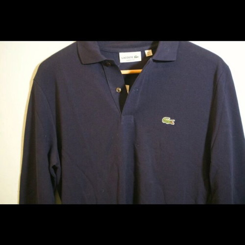 Lacoste long-sleeve polo shirt new, blue, size M