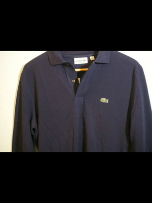 Lacoste long-sleeve polo shirt new, blue, size M