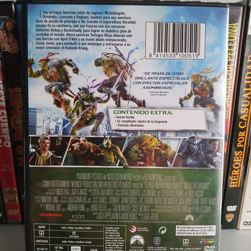 Ninja Turtles Fuera de las Sombras DVD