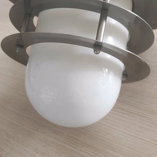 Outdoor wall lamp fire lantern, iron and glass, IP44