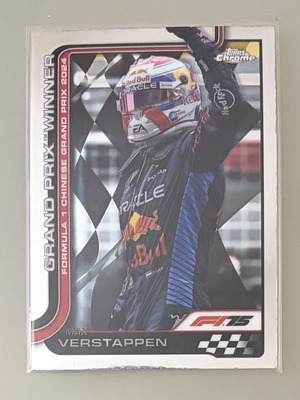 Max Verstappen Topps Chrome κάρτα Formula 1 Chinese Grand Prix 2024 καινούργιο