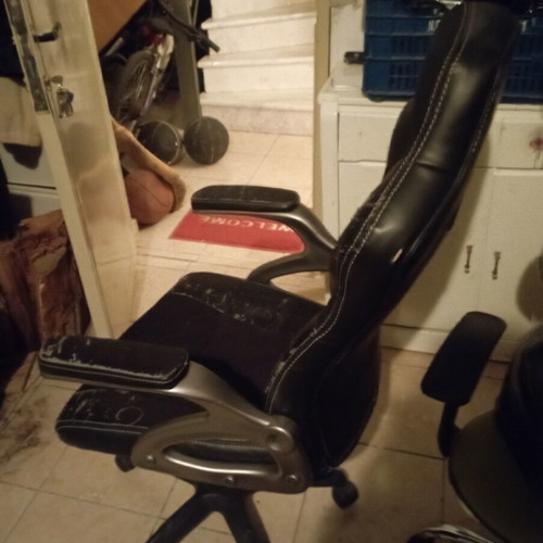 Gaming office chair used, leatherette