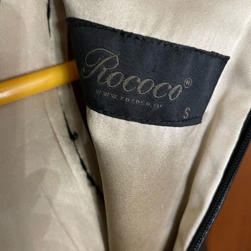 Rococo dress like new, leather halter bust, satin champagne double fabric