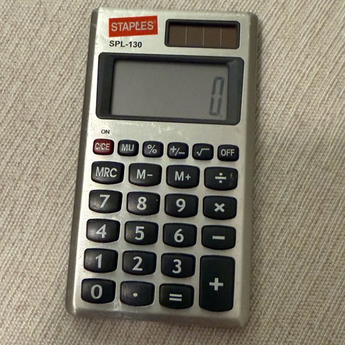 Calculator solar-powered like new