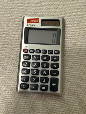 Calculator solar-powered like new