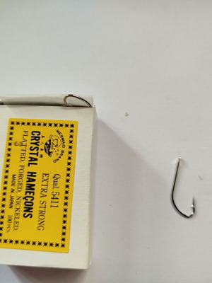 Fishing hooks 5411 No 3, 100 pieces, nickel new