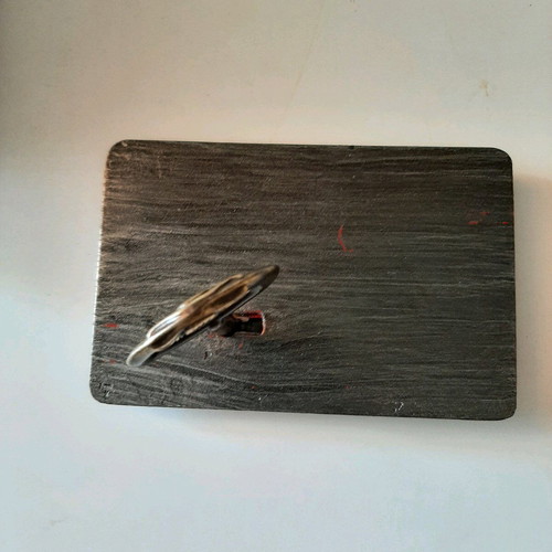 Money box like new with bronze handle and key