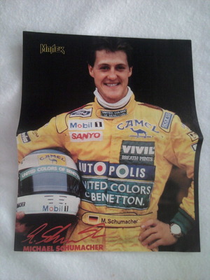 Αφίσα Michael Schumacher (Formula 1) & Final Four '94 (Ολυμπιακός) σαν καινούργια