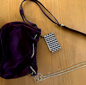 DVF πουγκί τσάντα σατέν