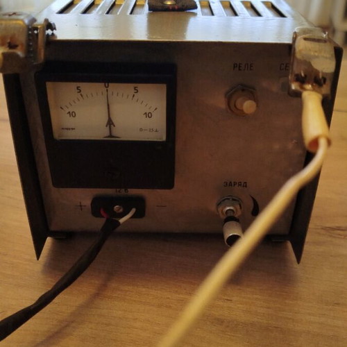 Battery charger old Russian used, sturdy construction