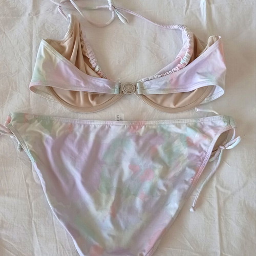 Victoria's Secret pastel print bikini set, size Large