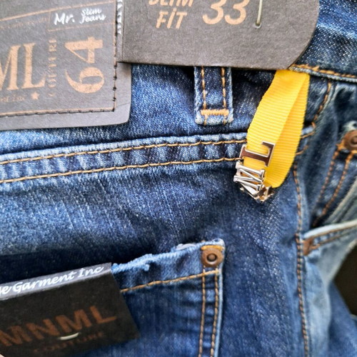 MNML men's slim fit jeans new, size 33, blue