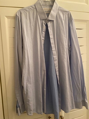 Primark ανδρικό πουκάμισο μεταχειρισμένο XL slim fit μπλε με μικρές βούλες