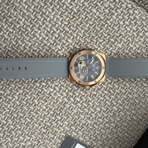 Bulova Marine Star Automatic watch 98A228, new, grey and rose gold-tone