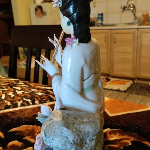 Chinese Porcelain Figure Celestial Maiden used, 28cm