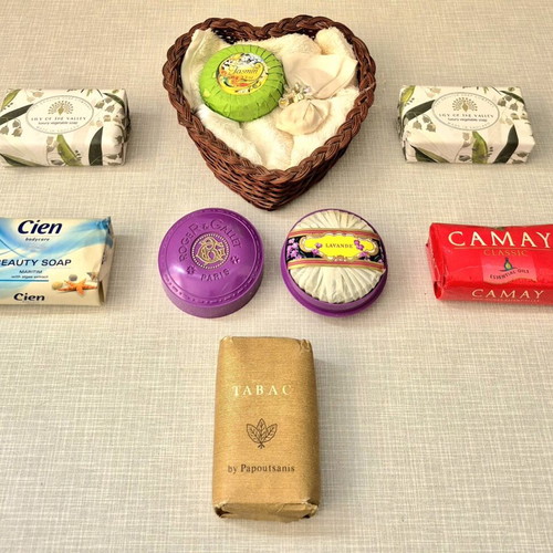 Soap collection used, set of 7 bath products