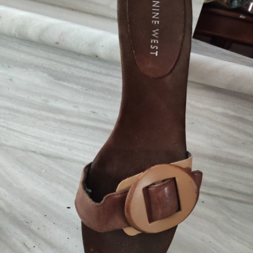 Nine West leather mules used, brown and beige, size 39