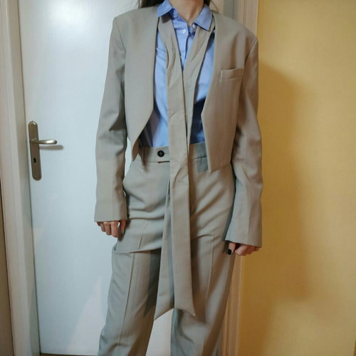 Mango suit set jacket and trousers new beige summer