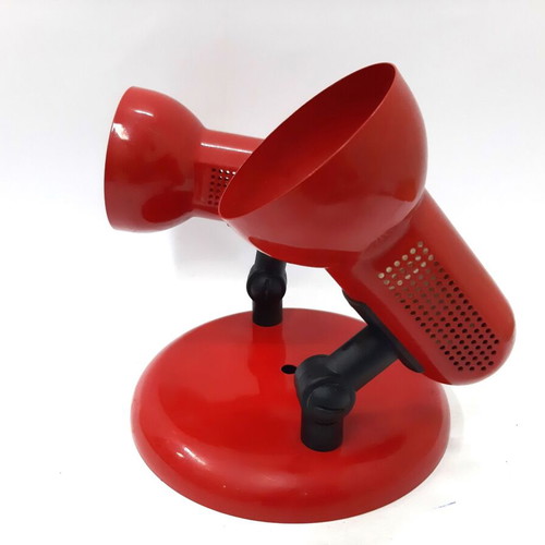 Vintage double wall lamp red metal adjustable spots E27 like new