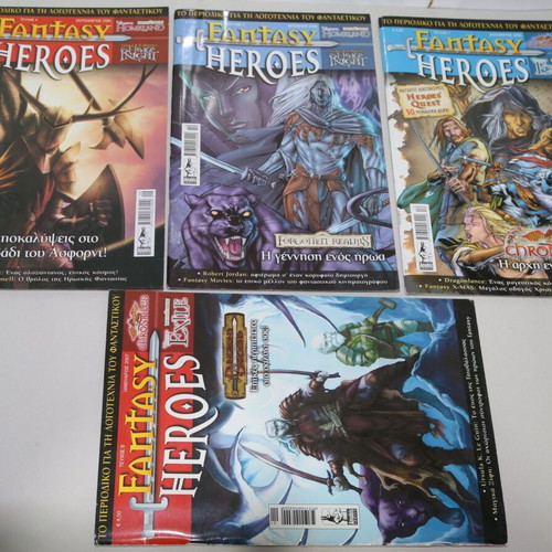 Fantasy Heroes comics used, issues 4,5,7,8 by Anubis Comics