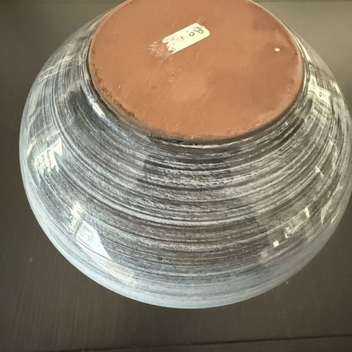 Handmade ceramic vase like new with painted floral design