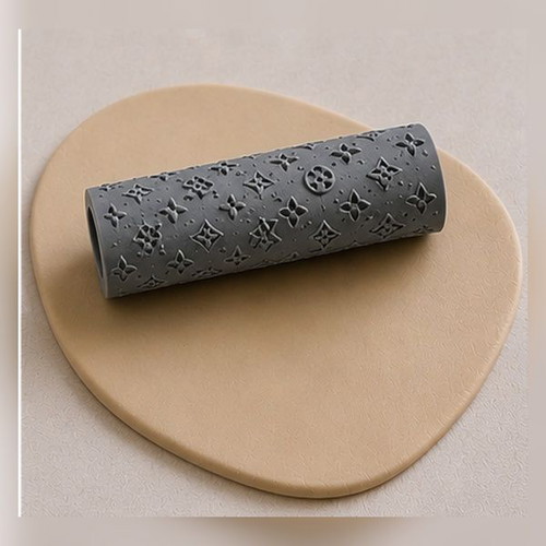 Roller texture for polymer clay LV inspired new