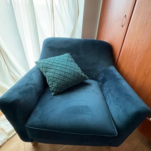 Velvet armchair brand new
