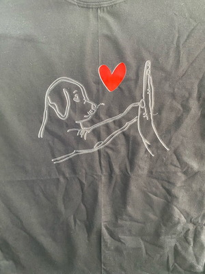 Women's t-shirt like new, black, sizes S and M