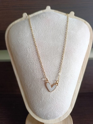 Heart necklace gold color stainless steel