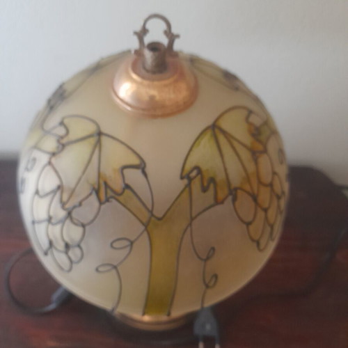 Retro table lamp stained glass like new