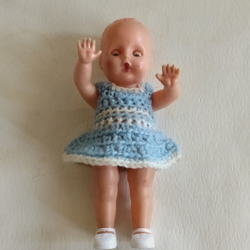Vintage mini doll Gama 50s-60s, like new, 16 cm