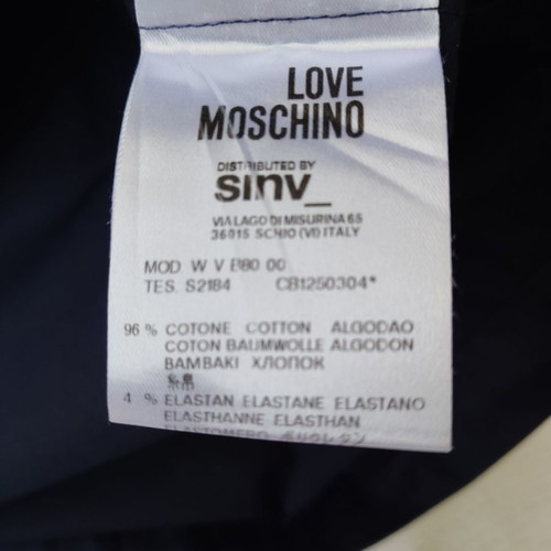 Love Moschino dress used, cotton satin, blue, size 44 IT