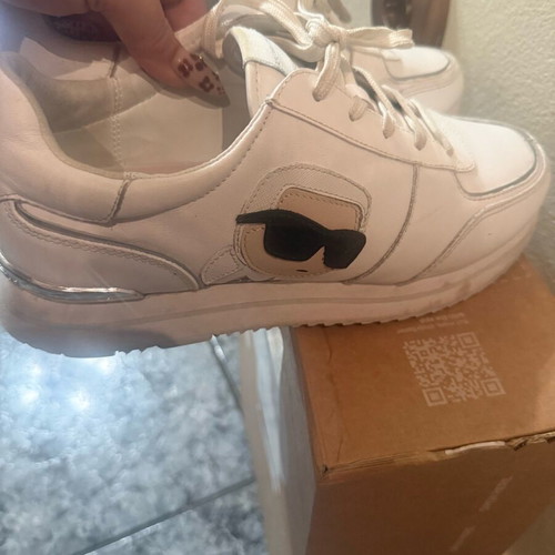 Karl Lagerfeld white athletic shoes like new size 40