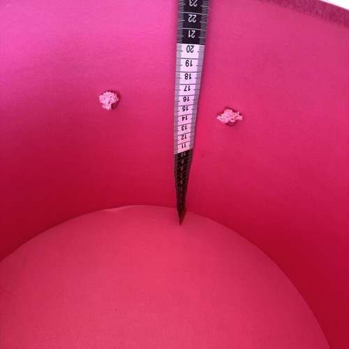 Large fuchsia storage box like new