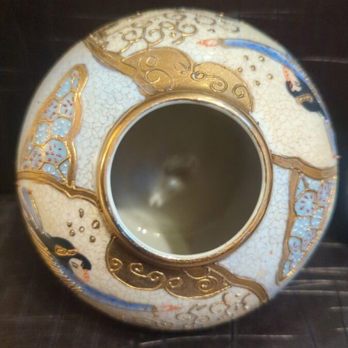 Hand Painted Satsuma Vase unused