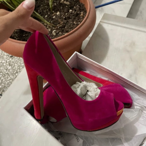 Creamy Moda pink orange pumps size 38 new