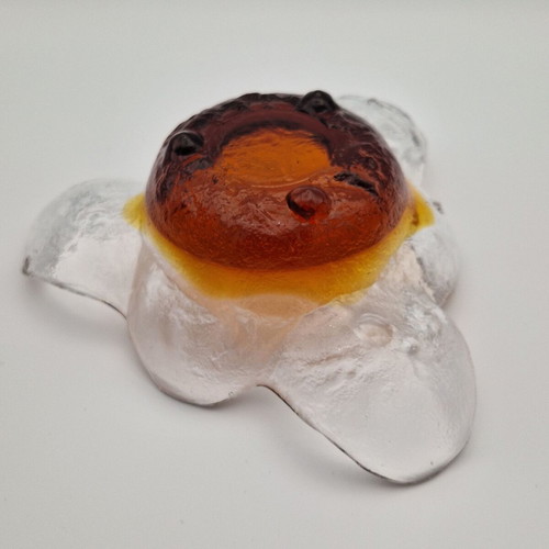 Humppila Kivi-Set Art Glass Bowl signed Pertti Santalahti, like new