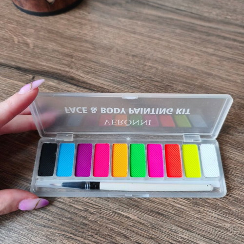 Face and body painting palette new with fluorescent colors