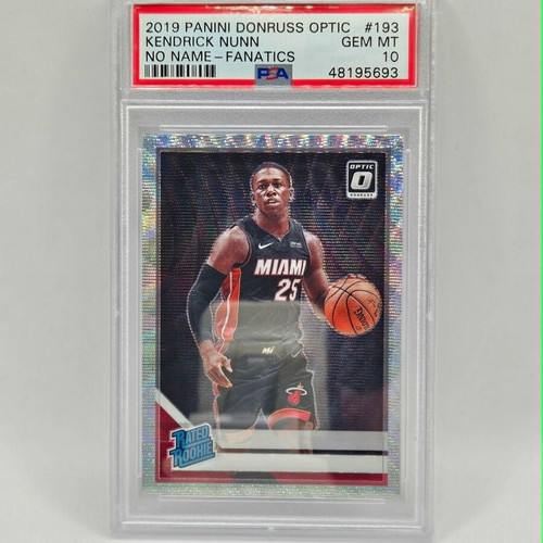 2019-20 NBA Optic Fanatics Kendrick Nunn Rookie Card PSA 10 like new
