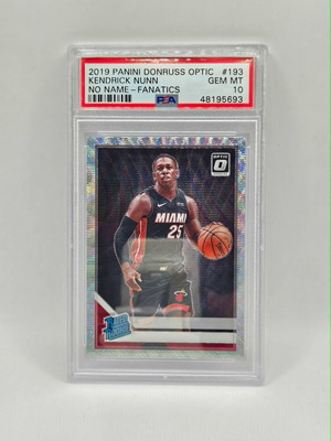 2019-20 NBA Optic Fanatics Kendrick Nunn Rookie Card PSA 10 like new