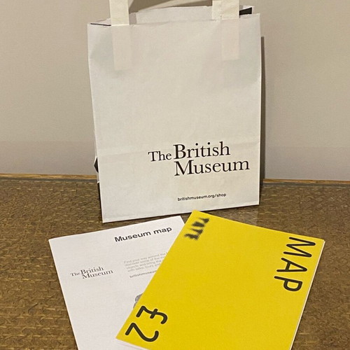 Authentic British Museum bag and map used with free Tate map