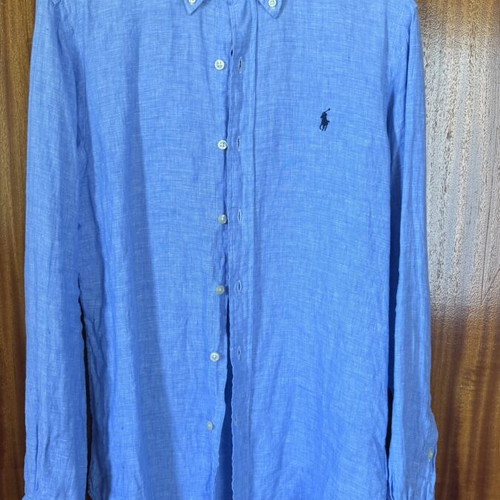 Ralph Lauren linen shirt like new, blue turquoise, size S