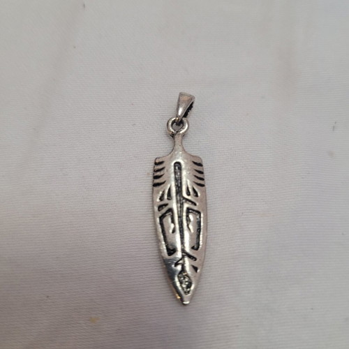 Indian feather pendant necklace, unisex