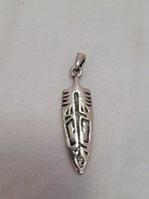 Indian feather pendant necklace, unisex