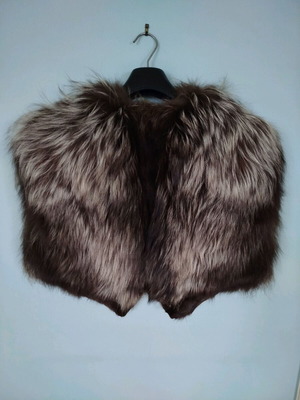Vintage bolero silver fox fur like new, one size
