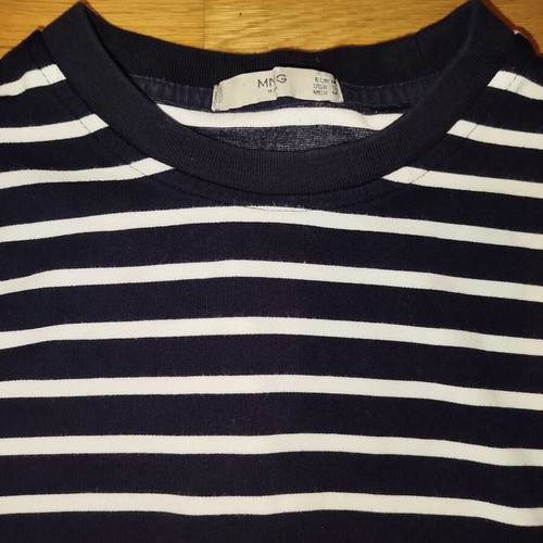 Mango Man Striped Long-Sleeve T-Shirt Size M like new
