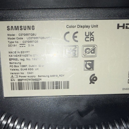 Samsung Odyssey G5 C27G55TQBU 27” Gaming Monitor 144Hz QHD like new