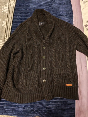 Funky Buddha men's knitted cardigan XXL like new, black